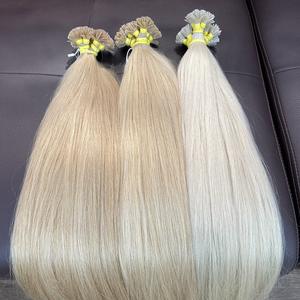 ผมต่อปลายแบนสีบลอนด์100% ผมมนุษย์ผมต่อแบบไม่หลุดไม่พันกัน - Product Image 6