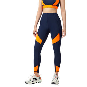 Leggings de sport pour femmes de qualité supérieure, deux tons, légers, tissu extensible de haute qualité, taille haute, parfaits pour le yoga - Product Image 1