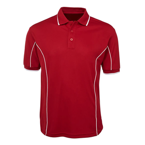 Polos de Golf de Manga Corta para Hombre, 3 Botones, Poliéster/Malla, Cuello con Ribete en Contraste, Polos para Personal de Oficina - Product Image 5