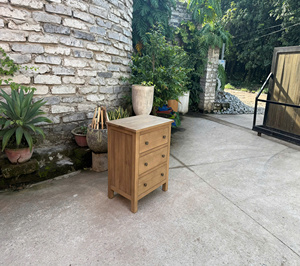Commode rustique antique en bois massif noyer, 5 tiroirs, taille Queen, Song Kon, meuble de rangement pour chambre à coucher, ensemble de meubles pour la maison - Product Image 2