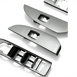 Juego de 4 Cubiertas Decorativas para el Panel de Interruptores de Ventanas, para GMC Yukon Denali, Chevrolet Tahoe y Suburban 2010-2014, Repuesto OEM, Color Plateado - Product Image 5