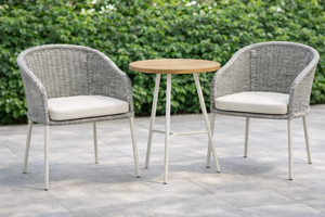 2026 New Design Contemporary Outdoor Rattan Garden Chair <b>Set</b> With Wooden <b>Table</b> And Cushions For Patio Use Made by BeNK VietNam - Product Image 1