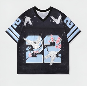 เสื้อกีฬาตาข่ายแบบกำหนดเอง แขนสั้น ระบายอากาศได้ดี เหมาะสำหรับการฝึกซ้อม พร้อมกราฟิกหมายเลข ปรับแต่งได้ตามต้องการ รับทำโลโก้ตามสั่ง ขายส่ง - Product Image 5