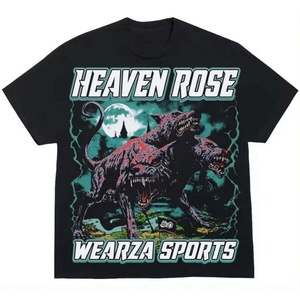 Camiseta Oversize de Algodón 100% con Gráfico Gótico Oscuro de Demonio para Hombre, Estilo Urbano Pesado, Estampado Serigrafiado, Venta al por Mayor OEM B2B - Product Image 5