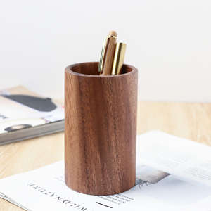 Export Quality Wooden Pen Stand Pencil Holder for Office <b>Desk</b> Storage Organizer <b>Compact</b> Space Saving Design Available For Sale - Product Image 6