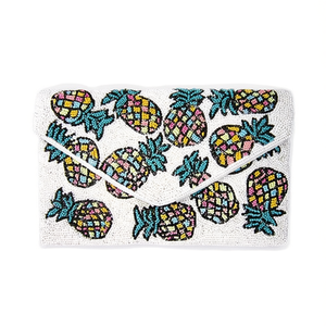 Handcrafted Indian Luxury Casual Daily Fashion Accessory Colorful Glass <b>Beaded</b> Baguette Handle Bag Durable <b>Crystal</b> Art Accessory - Product Image 2
