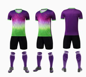 Conjunto de Uniforme de Fútbol Personalizado, Camiseta y Pantalones Cortos de Fútbol con Impresión Personalizada, Ropa Deportiva de Secado Rápido, Poliéster, Entrenamiento, Juego, Fábrica OEM ODM - Product Image 2