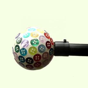 Embouts de tringle à rideau en fer forgé, embouts de tringle à rideau en fer forgé de couleur noire, embouts de tringle à rideau en fer forgé - Product Image 3