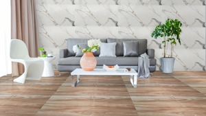 Carreaux de porcelaine polie de qualité supérieure 60x120cm, aspect bois et marbre, pour murs et sols, résistants à l'eau et durables - Product Image 6