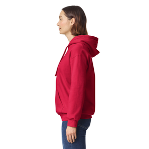 Sweat à capuche rouge pour femme en mélange de coton doux, molletonné, coupe-vent, respirant, à manches longues, style streetwear décontracté, coupe régulière, chaud - Product Image 1