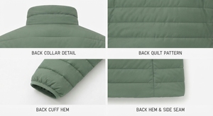 Veste matelassée pour femme à prix bas, nouveau design, manches longues, col montant, en polyester - Product Image 5