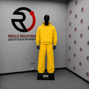 Ensemble de survêtement jaune oversize pour homme, streetwear personnalisé, sweat-shirt à capuche et pantalon large à boutons-pression, vente en gros de vêtements de sport - Product Image 3