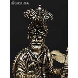 Petite statue de sculpture en laiton Baba Ramdev Pir de 5 pouces par catégorie de produits - Product Image 1