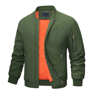 Design Your Own Logo <b>Winter</b> Men's Bomber <b>Jacket</b> OEM Service Lightweight <b>Waterproof</b> Breathable Nylon/Polyester Eco-Friendly - Product Image 2