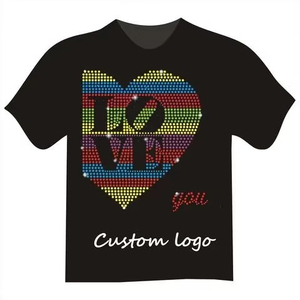 Custom Design Solid Rhinestone T <b>Shirts</b> <b>for</b> <b>Men</b> 100% Cotton <b>Silk</b> Screen Printed Eco-Friendly Anti-Wrinkle <b>Men</b> T-<b>shirts</b> - Product Image 6