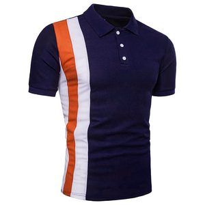 Camisa Casual de Hombre, Manga Corta, Tejida, 100% Algodón, Color Sólido, con Botones, Logotipo Frontal, Tela Transpirable, Impresión Digital, 180g, Rojo y Blanco - Product Image 6