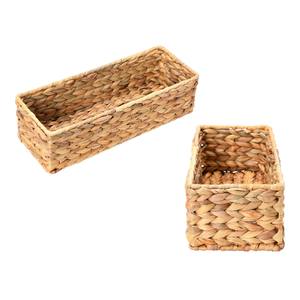 ISLA Paquete de 2 Cestas Rectangulares de Jacinto Tejidas a Mano, Contenedores de Almacenamiento de Mimbre para Cocina, Despensa, Baño, Inodoro, Venta al por Mayor - Product Image 5