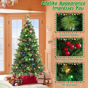 Pre-Lit Artificial Christmas <b>Tree</b> 6 Feet with 300/400/500 <b>LED</b> <b>Lights</b> - Product Image 6
