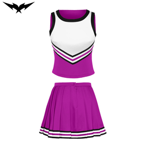Uniforme de Porristas Premium Estampado con Tela Elástica Transpirable, Diseño Personalizado con Pedrería, Uniformes de Porristas de Élite, Diseña el Tuyo Propio - Product Image 3