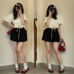 กระโปรงมินิสั้นลำลองคุณภาพดีสำหรับผู้หญิง ทรงเอไลน์ เอวสูง ไซส์ใหญ่ ผ้าฝ้าย 100% ป้ายกำกับสั่งทำได้ โรงงานผู้ผลิตเวียดนาม คุณภาพพรีเมียม - Product Image 3