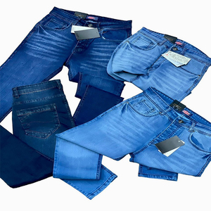 Jean en denim bleu foncé délavé coupe slim pour homme, taille mi-haute, jambe droite, style décontracté, idéal pour l'automne - Product Image 6