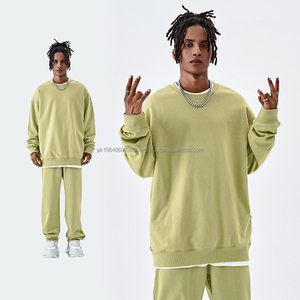 Gran oferta 100% algodón Unisex pulóver sudadera en blanco logotipo personalizado hombres francés Terry Hip Hop peso pesado 400GSM para otoño - Product Image 1