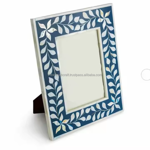 High Quality Rectangular Wood <b>Photo</b> <b>Frame</b> Handmade Modern <b>Mother</b> <b>Pearl</b> Inlay Natural MOP Decorative - Product Image 1