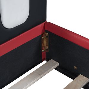 Cama Plataforma con Ruedas en Forma de Auto de Carreras, Tamaño Individual, Color Rojo, para Niños - Product Image 6