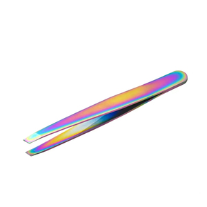 Pince à épiler pour sourcils en gros, en titane, à pointe inclinée, en acier inoxydable, pour l'épilation des sourcils - Product Image 1