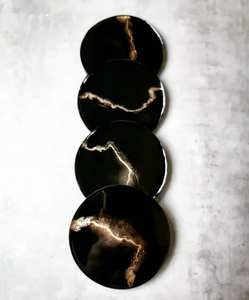 Juego de posavasos redondos de resina para tazas de té y café, protección de superficie resistente al calor y decoración elegante para la mesa del hogar - Product Image 6