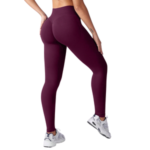 Vêtements de sport personnalisés avec logo, poches latérales, taille mi-haute, tenue de sport non transparente, faible MOQ, vente en gros, vêtements de yoga athlétiques pour femmes - Product Image 4