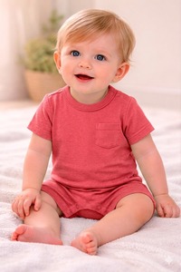 Mameluco de Bebé Unisex 100% Algodón Personalizable, Manga Corta, Suave, Transpirable, Antiarrugas, Hasta la Rodilla, para Uso Diario de Recién Nacidos - Product Image 5