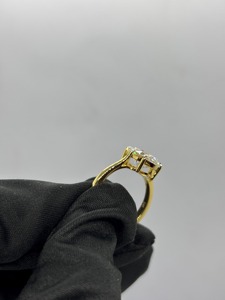 Anillo de Diamantes con Corte Ovalado de Diseño Nuevo, Diamantes Creados en Laboratorio, en Oro Amarillo de 14K, con Certificado IGI y Claridad VVS, para Mujer - Product Image 2