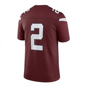 Camiseta de Fútbol Borgoña para Hombre, Ropa Deportiva Atlética, Malla Transpirable en la Parte Delantera, Secado Rápido, Manga Corta, 100% Poliéster, Servicio OEM - Product Image 2