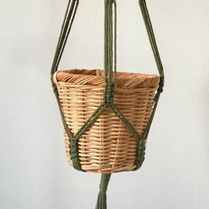 Accesorios para el hogar, cesta colgante de ratán para plantas, maceta natural, macetas para patio, decoración de jardín - Product Image 1