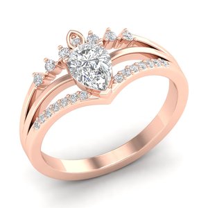 Bague de fiançailles REYES de luxe en or massif 14K 18K avec diamant de laboratoire HPHT CVD de haute qualité, bijoux de qualité supérieure pour femmes, vente en gros - Product Image 2