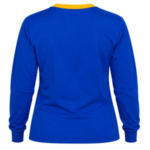 ซิกมาแกมมาโร 1922 เสื้อเชิ้ตแขนยาวสีน้ำเงินรอยัล พิมพ์ลายกราฟิกสีทอง คอเสื้อแบบตัดกัน เสื้อผ้าสำหรับชมรมกรีก เสื้อลำลอง - Product Image 5