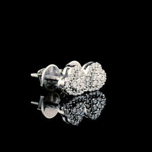 Classic Heart Cut Lab Grown Diamond Earrings 925 Sterling <b>Silver</b> Luxury Women <b>Stud</b> Jewelry - Product Image 4