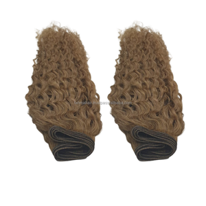 Venta al por mayor Premium Virgin 100% Cabello humano solo dibujado Remy Cutícula completa Cabello indio Color de onda natural #6 Paquete recto - Product Image 4