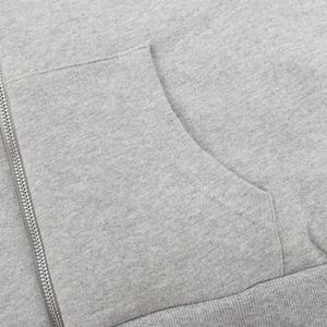 Unisex Durable Zip Up Hoodie Sweatshirt Cotton Fleece Full Zip <b>Jacket</b> Casual Streetwear - Product Image 2