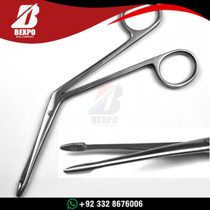 Pinzas de Cocodrilo de Alta Calidad para Oído y Nariz, con Mordazas Microdentadas, 14 cm y 16.5 cm, Instrumento ORL de Acero Inoxidable para Extracción de Polipos - Product Image 2