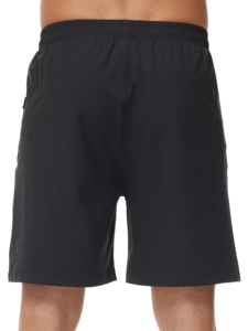 Wholesale <b>Black</b> Mesh Heat Transfer Printed Tennis <b>Shorts</b> <b>Men</b> Elastic Waist Stretch Activewear Outdoor Water Resistant Breathable - Product Image 3