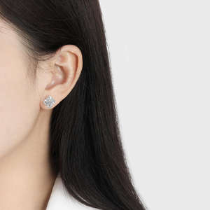 Collar con Colgante de Nudo de Amor y Trébol de Plata de Ley y Oro Puro de 14K, con Diamante Cultivado en Laboratorio, Regalo Romántico para Esposa, Precio de Fábrica al por Mayor - Product Image 3