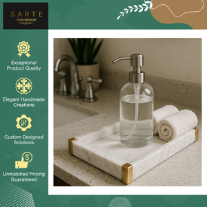 Proveedor Indio Vende Bandeja de Mármol Moderna para Maquillaje y Joyas, Organizador Elegante para Baño, Bandeja de Mármol a Bajo Precio - Product Image 6