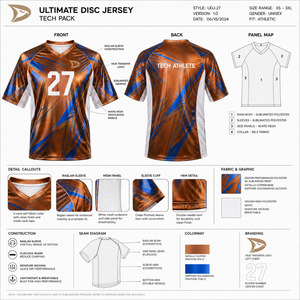 Maillot d'équipe de frisbee ultime pour hommes, personnalisé en gros, en polyester holographique, anti-humidité, uniforme sportif - Product Image 5