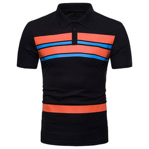 Camiseta de Verano para Hombre, Talla Grande, Informal, a la Moda, con Bloques de Color, Último Diseño, Camiseta Polo de Manga Corta de Algodón para Hombre - Product Image 6
