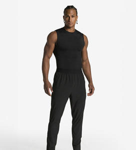 Men's Custom Logo Stretchy Seamless V Neck Seamless <b>Athletic</b> tank Top Ice Silk Sleeveless Breathable Material Shirt Summer Wear - Product Image 2