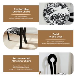 Set di 2 Sedie da Pranzo per Arredamento Casa, Rivestite in Lino, in Legno Massello con Cuscino Bianco - Caratteristiche Distintive - Product Image 5