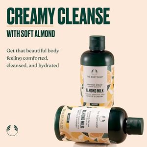 Crème de douche au lait d'amande Body Shop 250ml Vegan pour peaux sèches et sensibles Soin corporel doux et crémeux - Product Image 3
