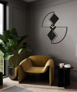 Horloge murale moderne en métal, design géométrique abstrait, horloge décorative contemporaine, décoration artistique pour l'intérieur de la maison - Product Image 5